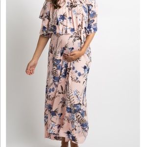 NWT pink blush maxi dress pink small